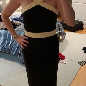 Banana republic monogram black and cream
dress